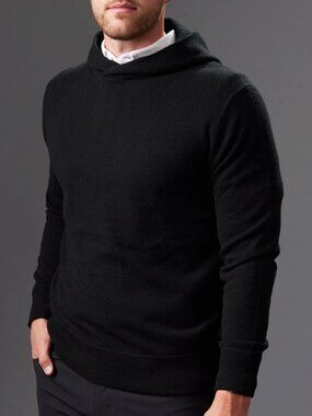 Asher Golf Sero Cashmere Hoodie - Black